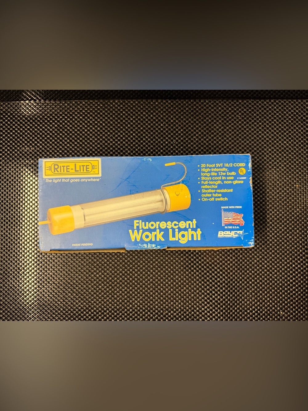 Vintage 1990s Bayco Rite-Lite Fluorescent Work Light – New Old Stock (NOS)